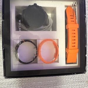Smartwatch with Orange Strap
